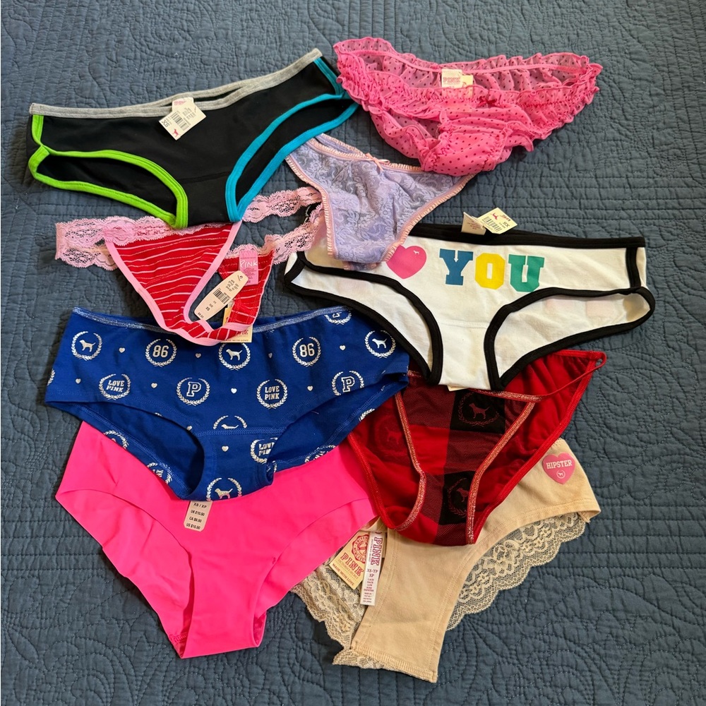 NWT! Assorted Victoria’s Secret PINK Panties Bundle - Size XS!
